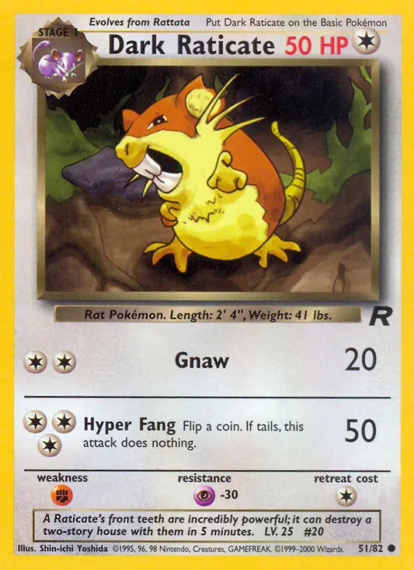 Dark Raticate 51/82 - Team Rocket