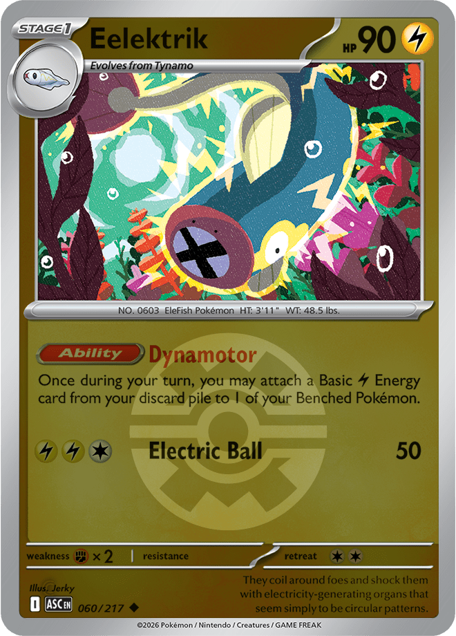 Eelektrik (Quick Ball) 060/217 Reverse Holo | Mega Evolution – Ascended Heroes by Worth the XP on MYNTED