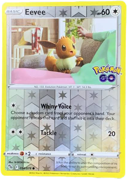 Eevee 054/078 Reverse Holo Pokemon Go by The Cardboard Grind on MYNTED