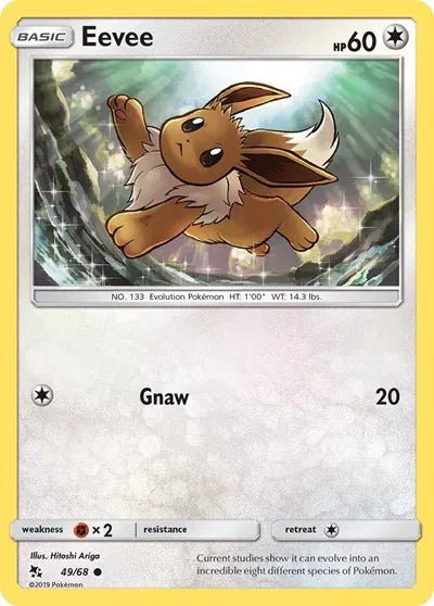 Eevee (49) Hidden Fates Common 49/68 by The Greatest on MYNTED
