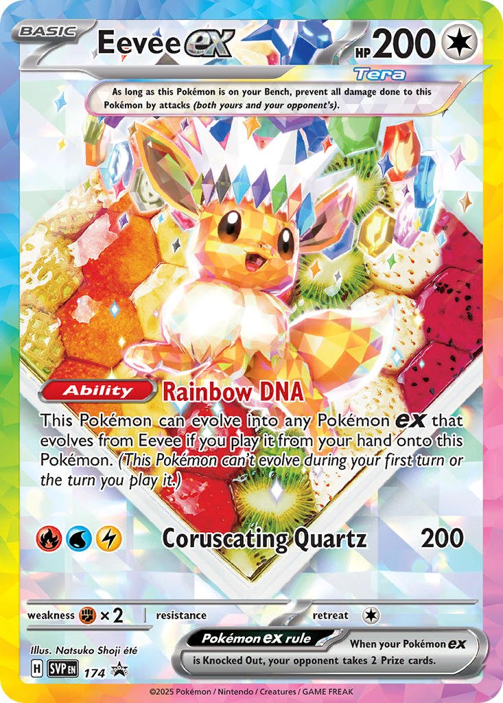 Eevee ex · 174 · Scarlet & Violet Promo (SVP) by PokeMarsi on MYNTED