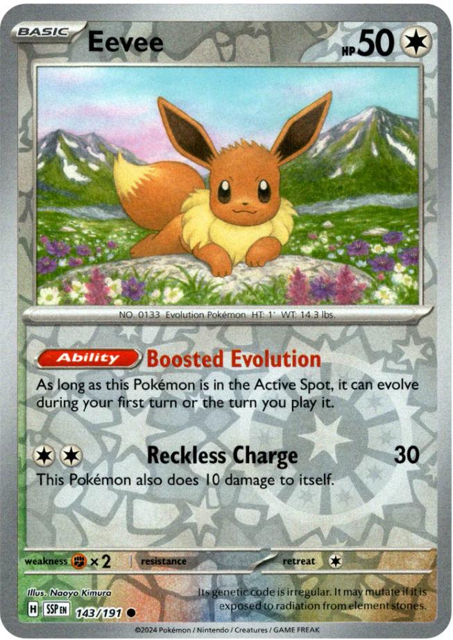 Eevee [Reverse Holo] 143 Pokemon Surging Sparks by Moe‘s Vault on MYNTED