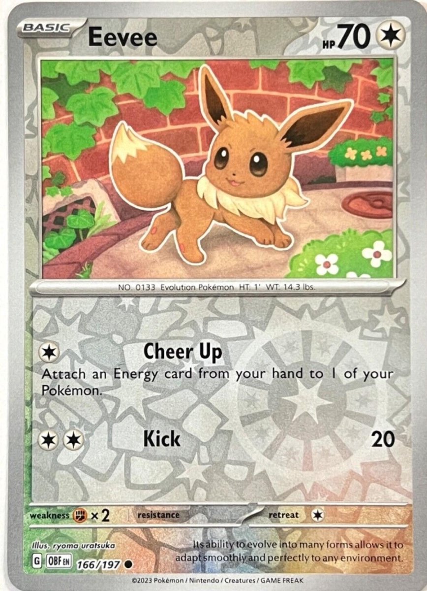 Eevee [Reverse Holo] 166 Pokemon Obsidian Flames by Moe‘s Vault on MYNTED