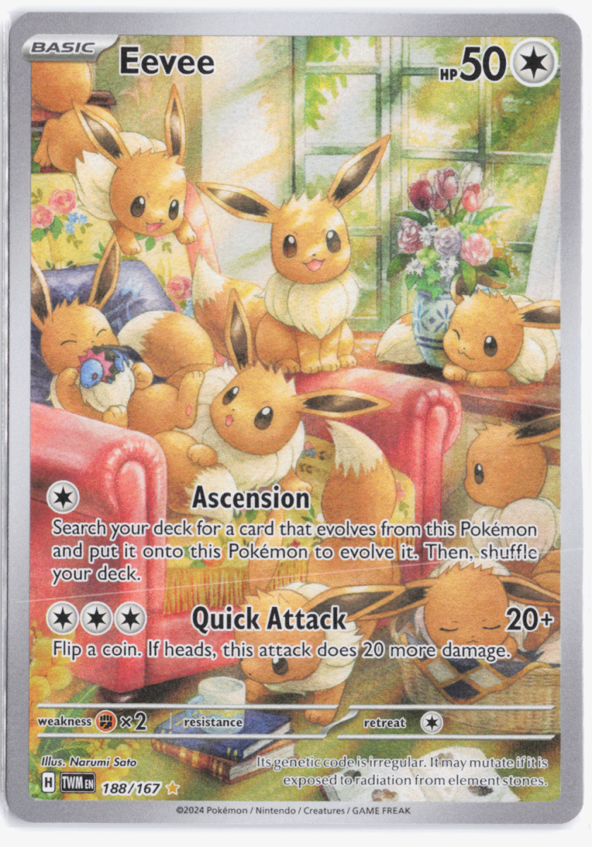 Eevee Twilight Masquerade Illustration Rare 188/167 by Schmutzfink TCG on MYNTED