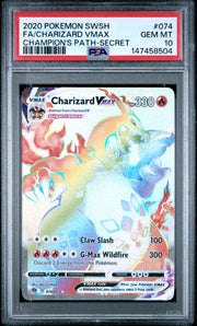 PSA 10 Charizard VMAX (Secret) Champion's Path Secret Rare 74/73