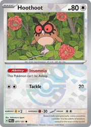 hoothoot MASTER BALL REVERSE HOLO Prismatic Evolutions 077/131