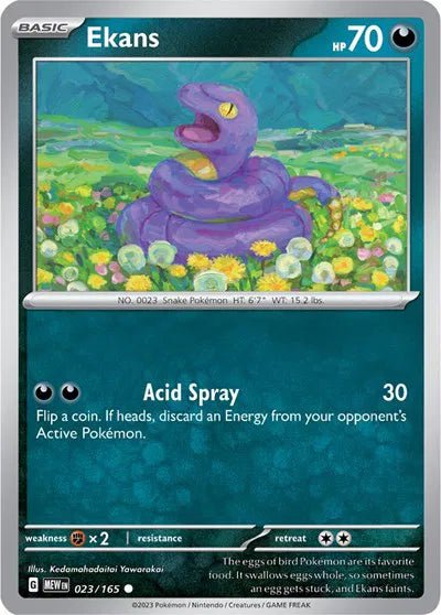 Ekans 023/165 · Reverse Holofoil (SV: 151) by The Archive Stop on MYNTED