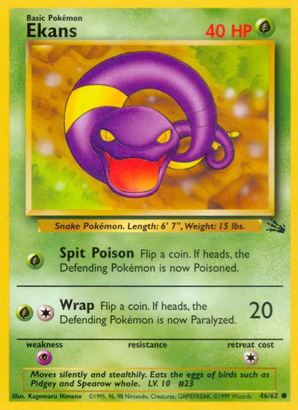 Ekans - 46/62 - Fossil (Unlimited) - LP by The Archive Stop on MYNTED