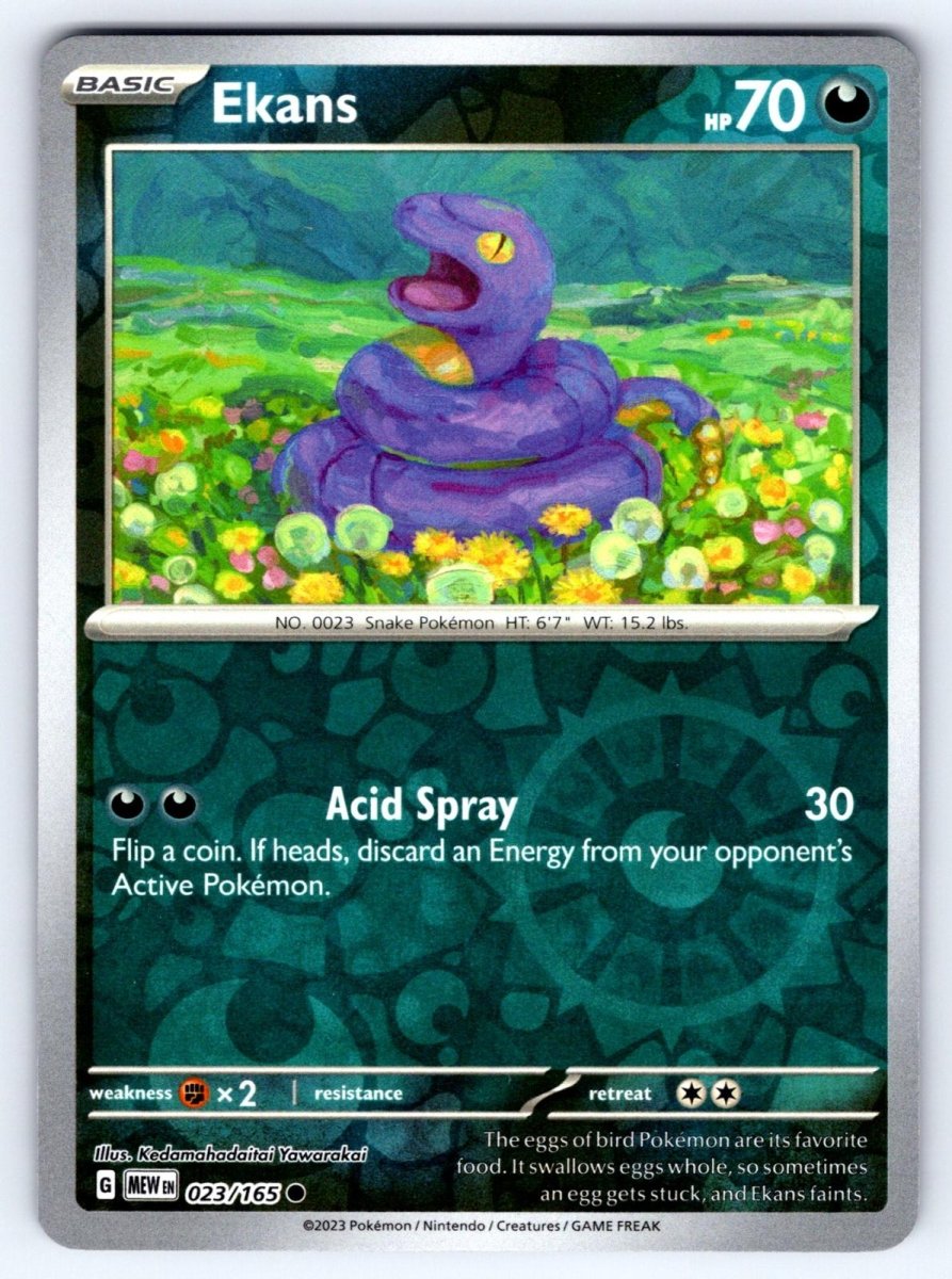 Ekans SV: 151 Common • 023/165 Reverse Holofoil by Shark Pop Culture on MYNTED