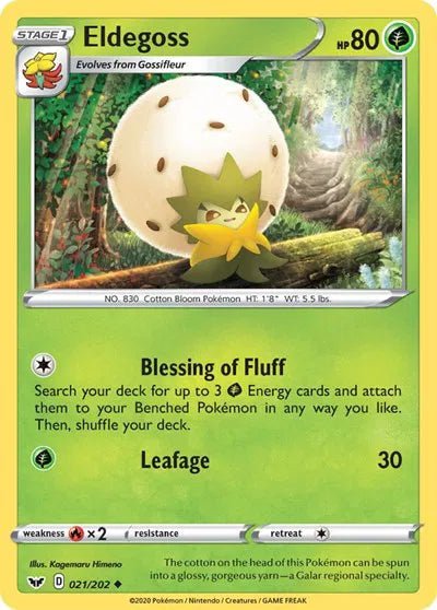 Eldegoss (Reverse Holofoil) Sword & Shield Base Set Uncommon 021/202 by PokeSource on MYNTED