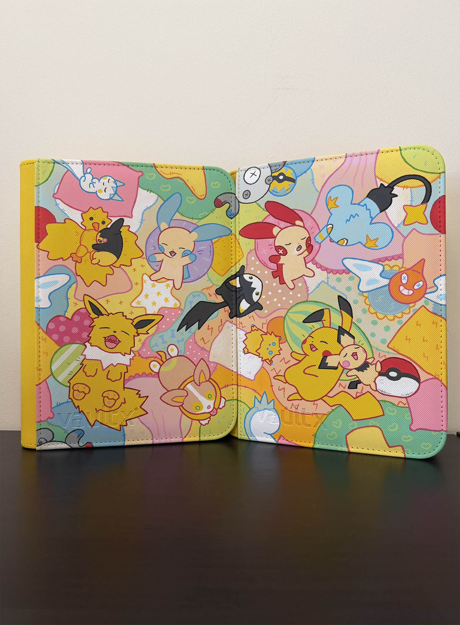 Pikachu & Friends' Sleepover - 2 Hand-painted VaultX binders
