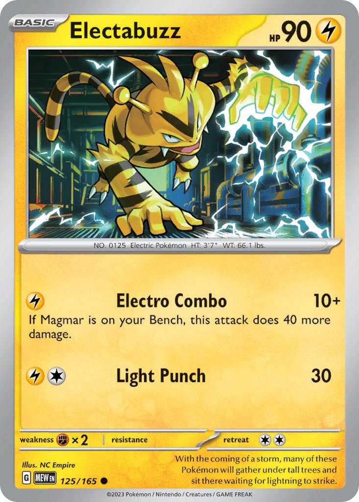 Electabuzz · 151 (MEW) 125 (Normal) by PokeMarsi on MYNTED
