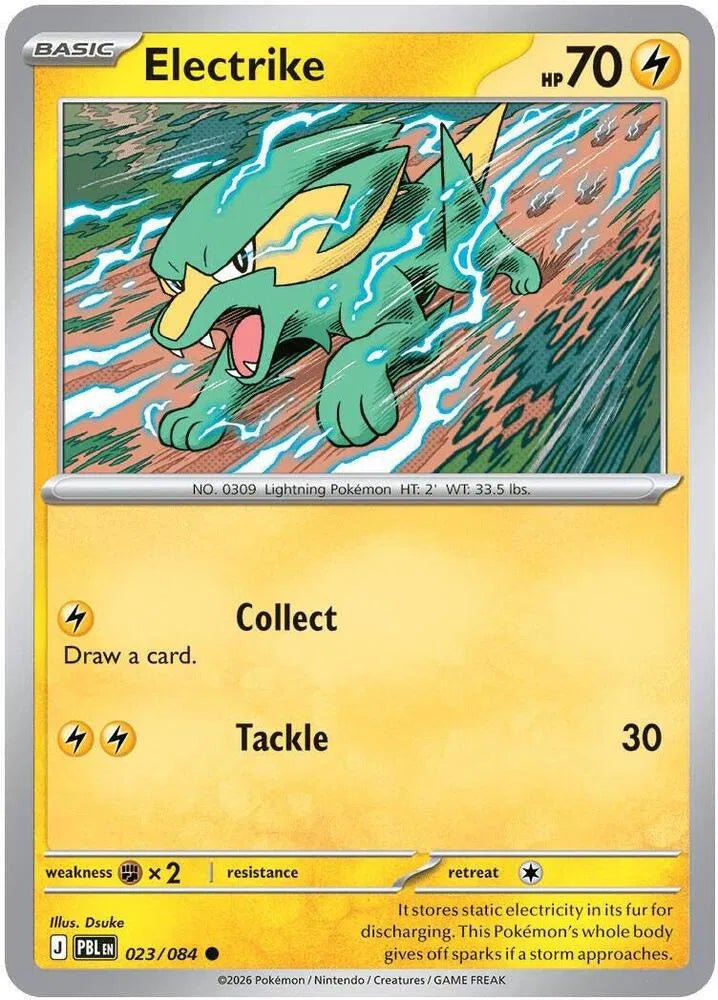 Electrike Pitch Black Common 023/084 by PokeGrails on MYNTED