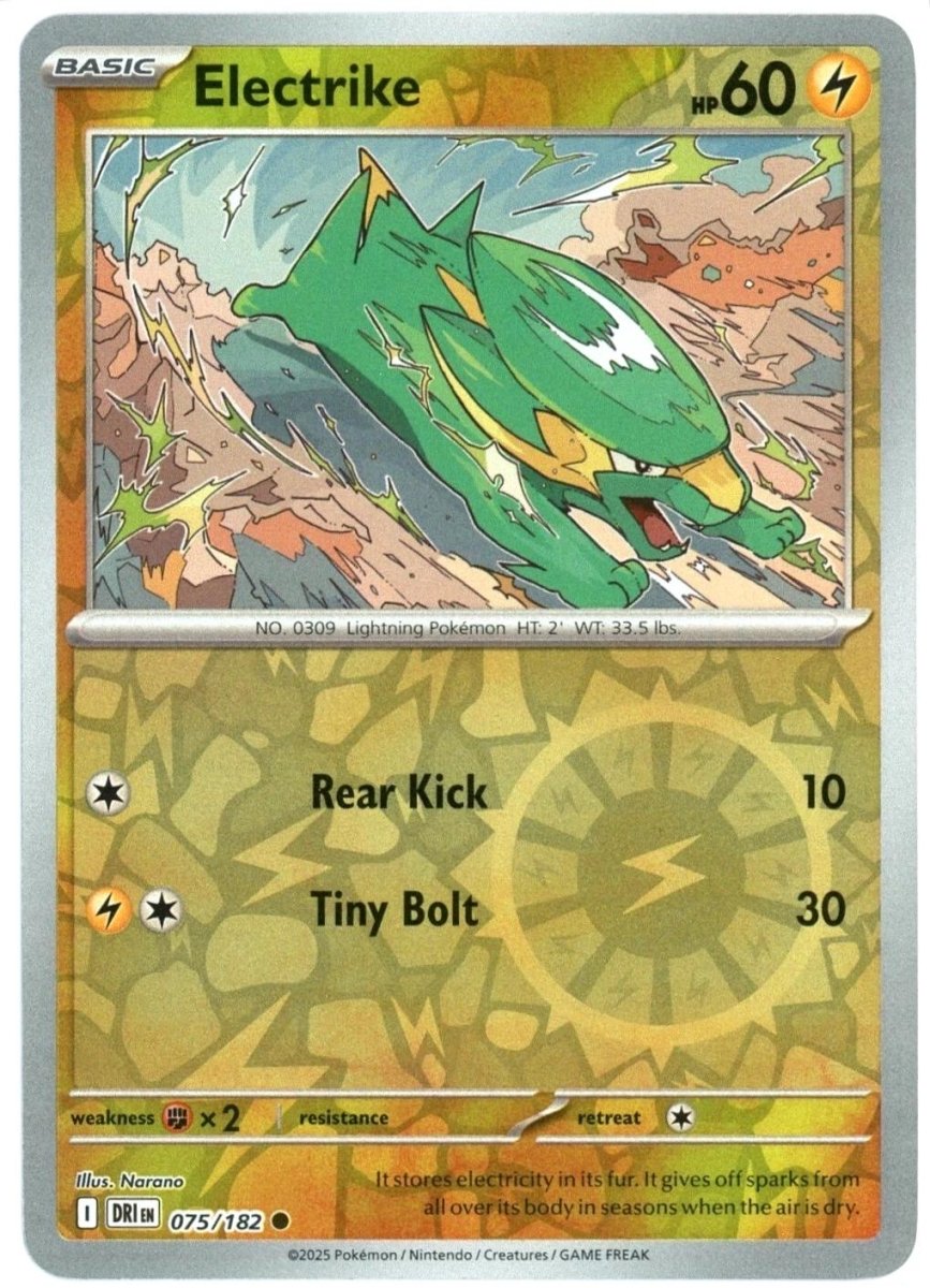 Electrike [Reverse Holo] 75 Pokemon Destined Rivals by Moe‘s Vault on MYNTED
