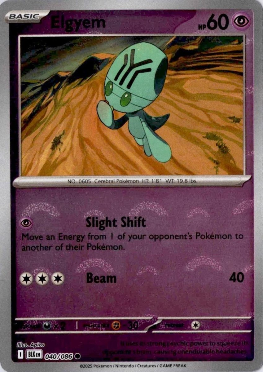 Elgyem - 040/086 (Poke Ball Pattern) - SV: Black Bolt (BLK) by SAFAQATI on MYNTED
