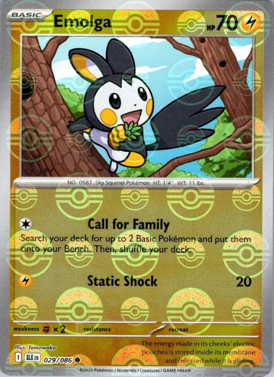 Emolga - 029/086 (Poke Ball Pattern) - SV: Black Bolt (BLK) by SAFAQATI on MYNTED