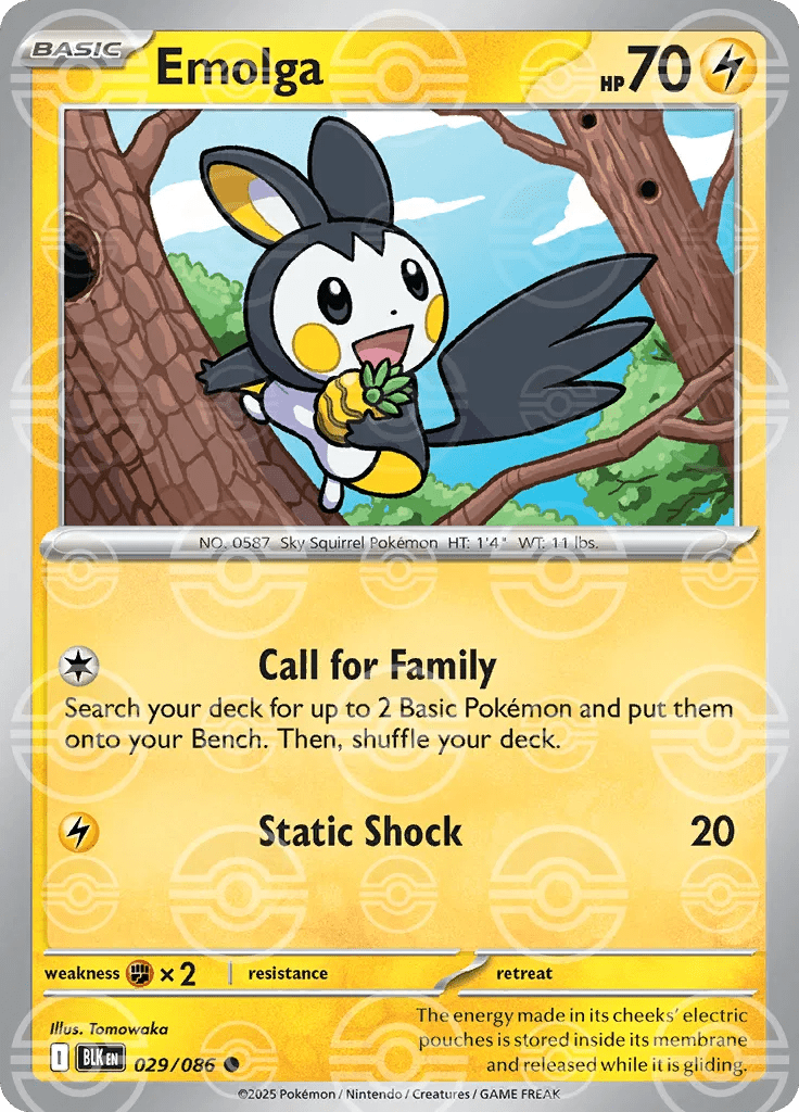 Emolga (Poke Ball Pattern) 029/086 (Black Bolt) by Mikeepulls on MYNTED