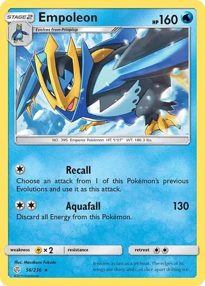 Empoleon (Reverse Holofoil) Cosmic Eclipse Rare 56/236 by PokeSource on MYNTED