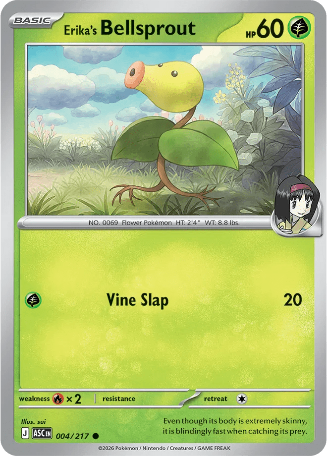 Erika's Bellsprout 004/217 (Ascended Heroes) by PokéPW on MYNTED