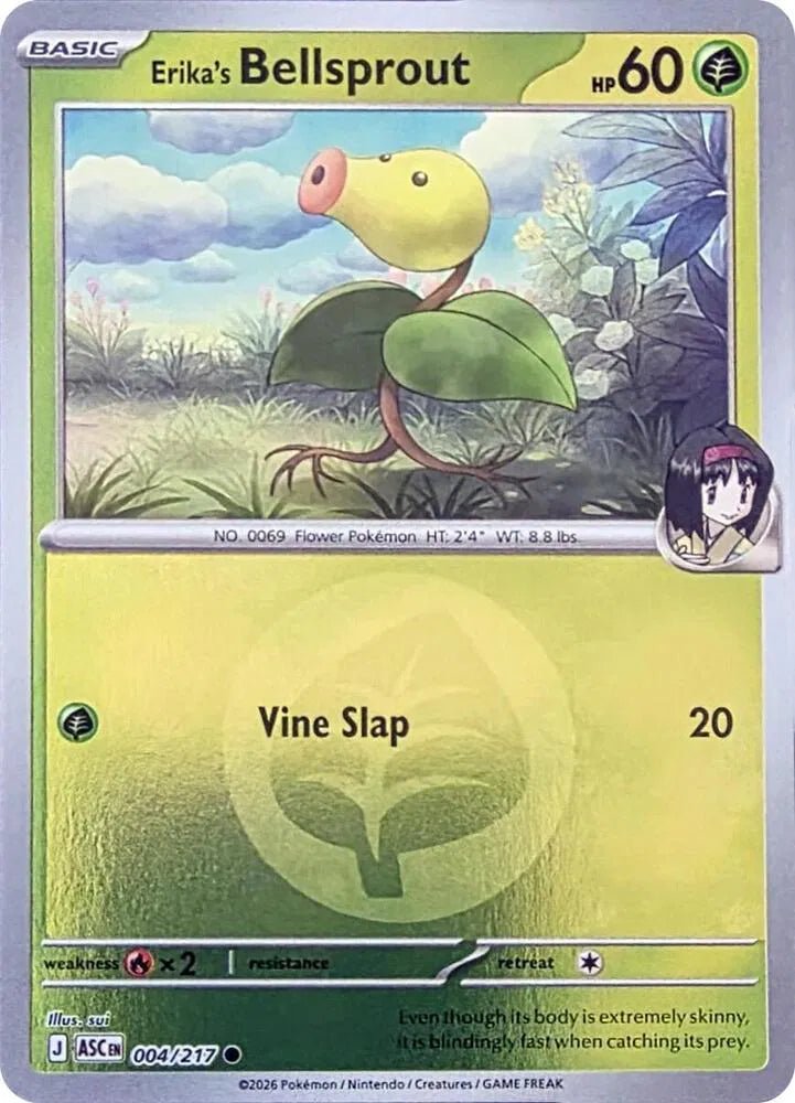Erika's Bellsprout 004/217 - Ascended Heroes - (Energy Symbol Pattern) by Light Collectibles on MYNTED