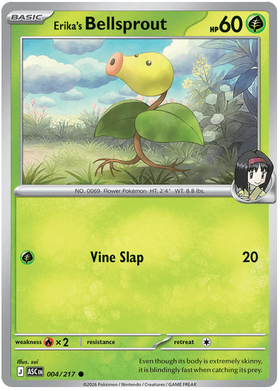 Erika's Bellsprout 004/217 Common | Mega Evolution – Ascended Heroes by Worth the XP on MYNTED