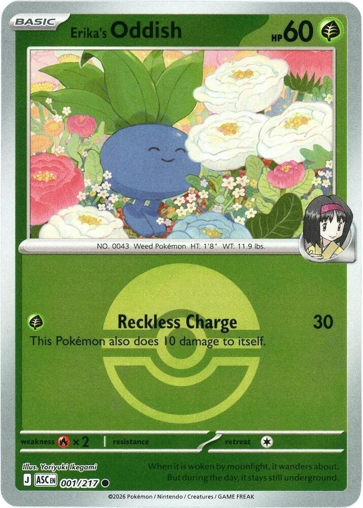 Erika's Oddish - 001/217 (Poke Ball) - ME: Ascended Heroes (ASC) by SAFAQATI on MYNTED