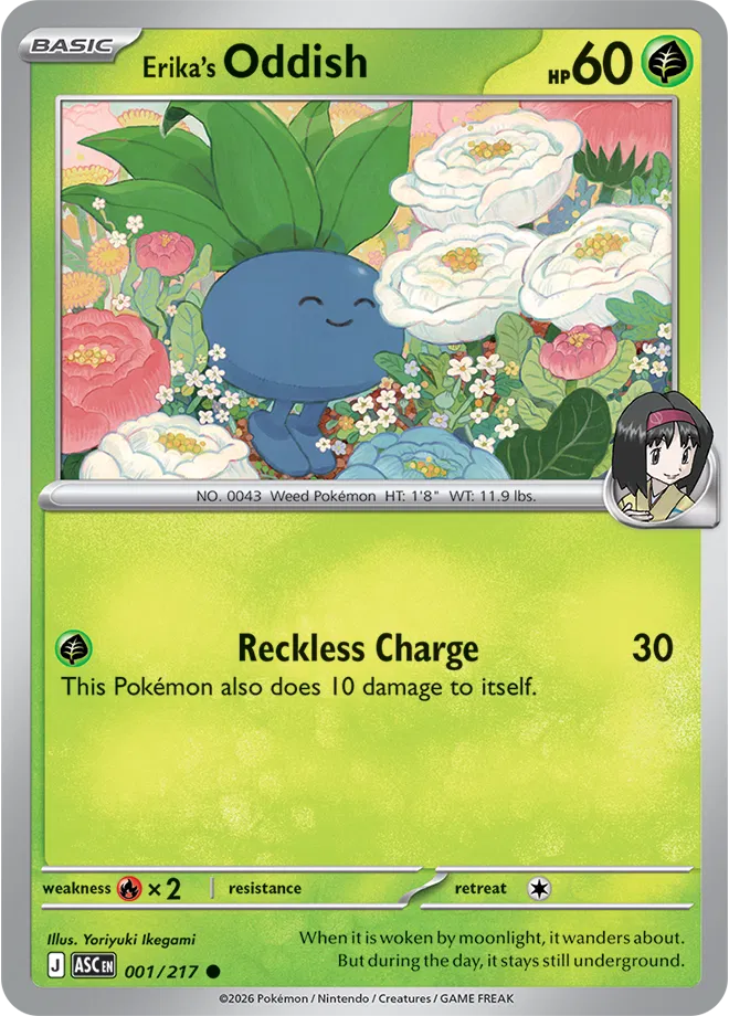 Erika's Oddish Ascended Heroes Common 001/217 by PokeMagic on MYNTED