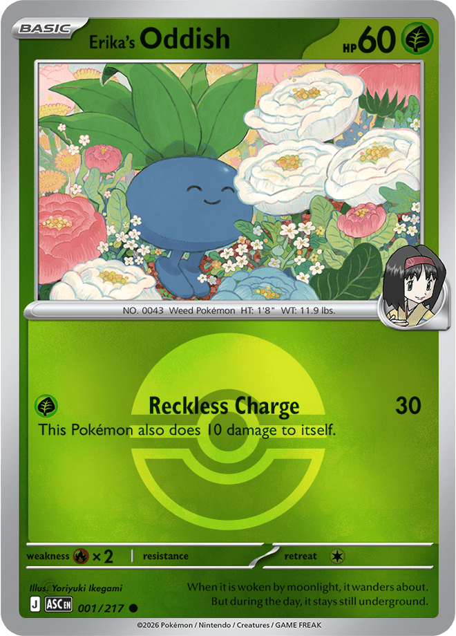 Erika's Oddish (Poke Ball) 001/217 Reverse Holo | Mega Evolution – Ascended Heroes by Worth the XP on MYNTED