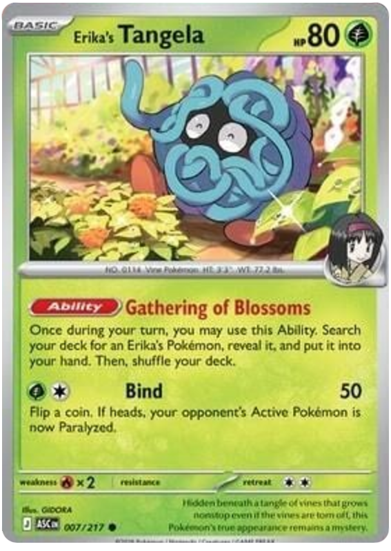 Erika's Tangela 007/217 Common | Mega Evolution – Ascended Heroes by Worth the XP on MYNTED