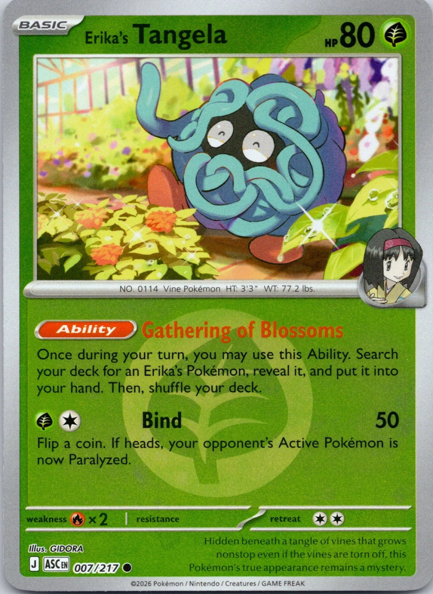 Erika's Tangela - 007/217 (Energy Symbol Pattern) - ME: Ascended Heroes (ASC) by SAFAQATI on MYNTED