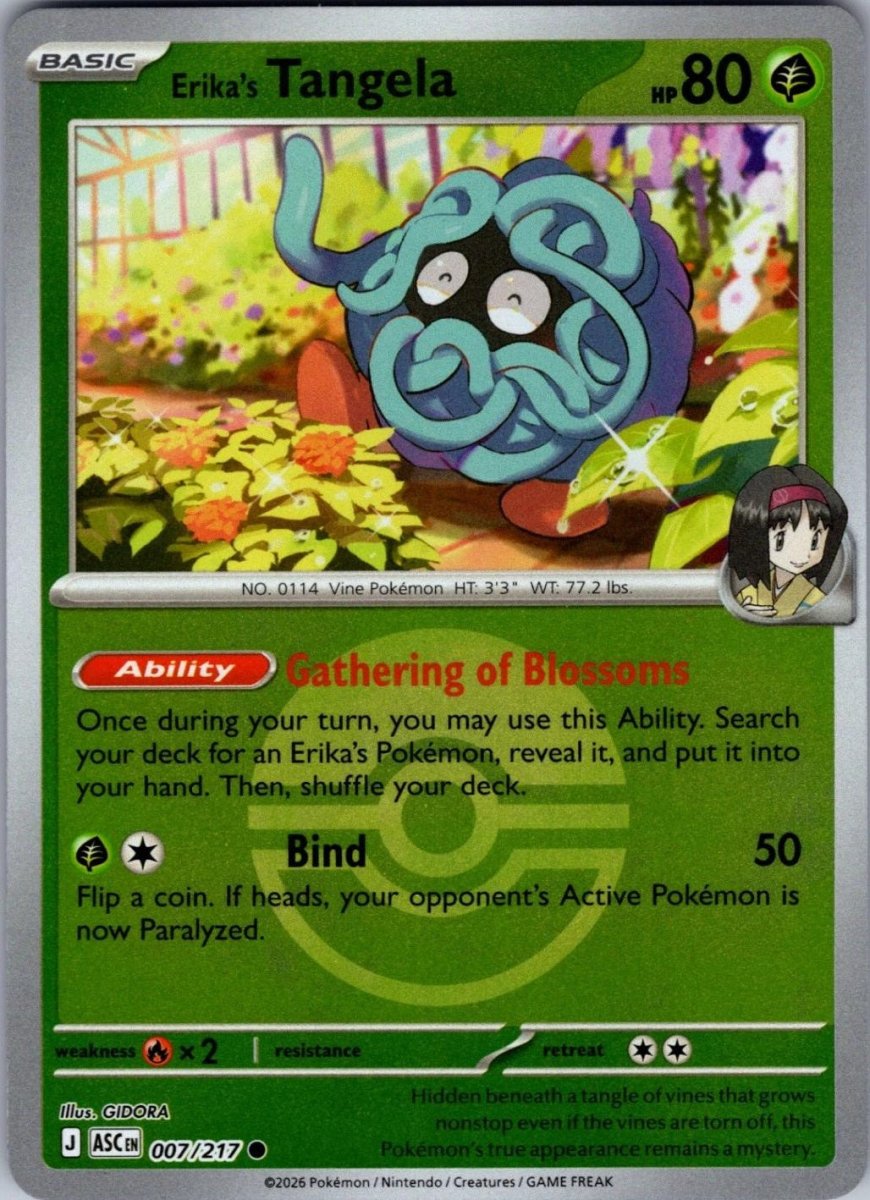 Erika's Tangela - 007/217 (Poke Ball) - ME: Ascended Heroes (ASC) by SAFAQATI on MYNTED