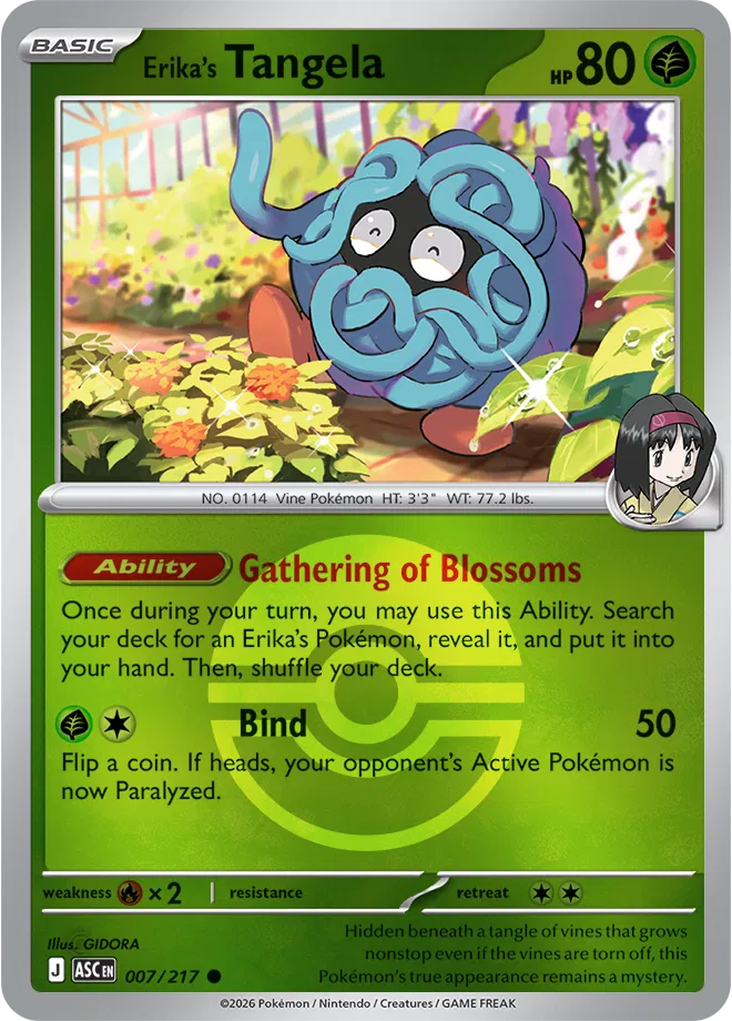 Erika's Tangela - 007/217 - Reverse Holofoil (Poke Ball) by The Archive Stop on MYNTED