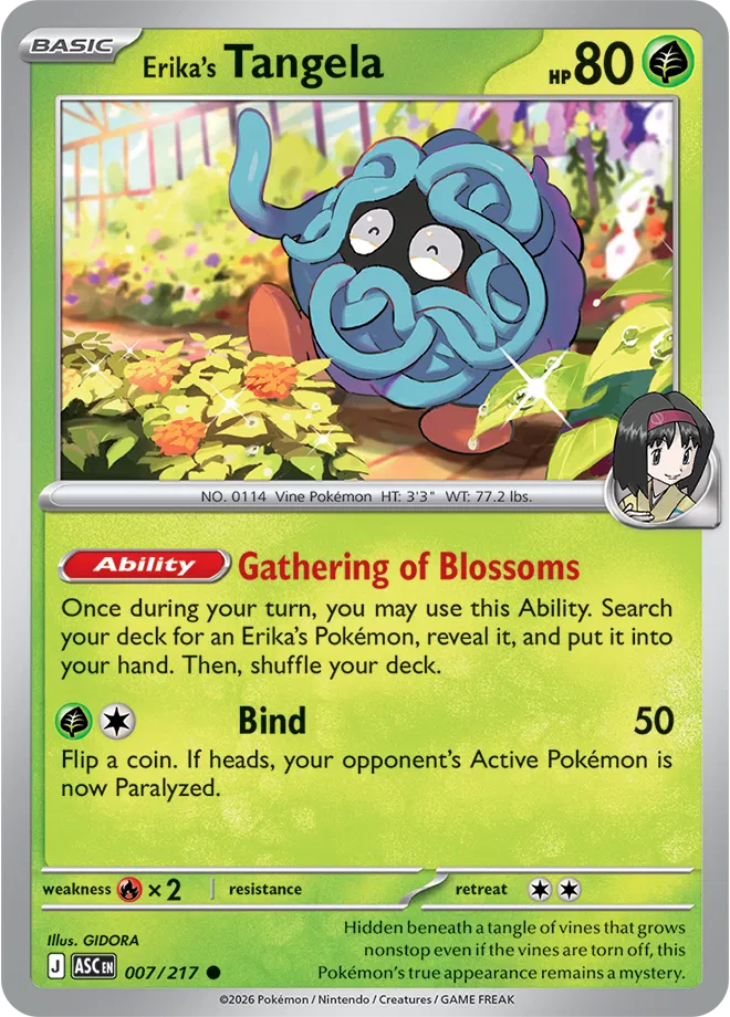Erika's Tangela Ascended Heroes Common 007/217 by PokeMagic on MYNTED