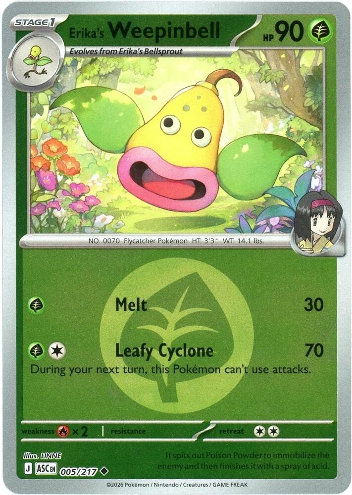 Erika's Weepinbell - 005/217 (Energy Symbol Pattern) - ME: Ascended Heroes (ASC) by SAFAQATI on MYNTED