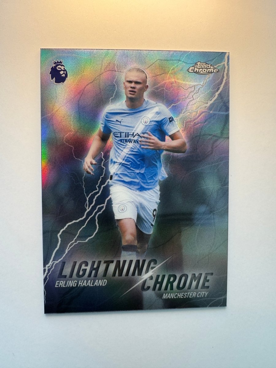 Erling Haaland Lightning Chrome — 2026 Topps Chrome Premier League — Manchester City by KitRoom Cards on MYNTED