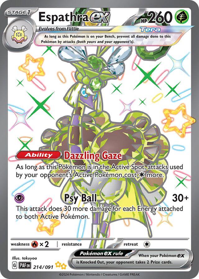 Espathra ex 214/091 Paldean Fates Shiny Ultra Rare by Depoga Arts on MYNTED