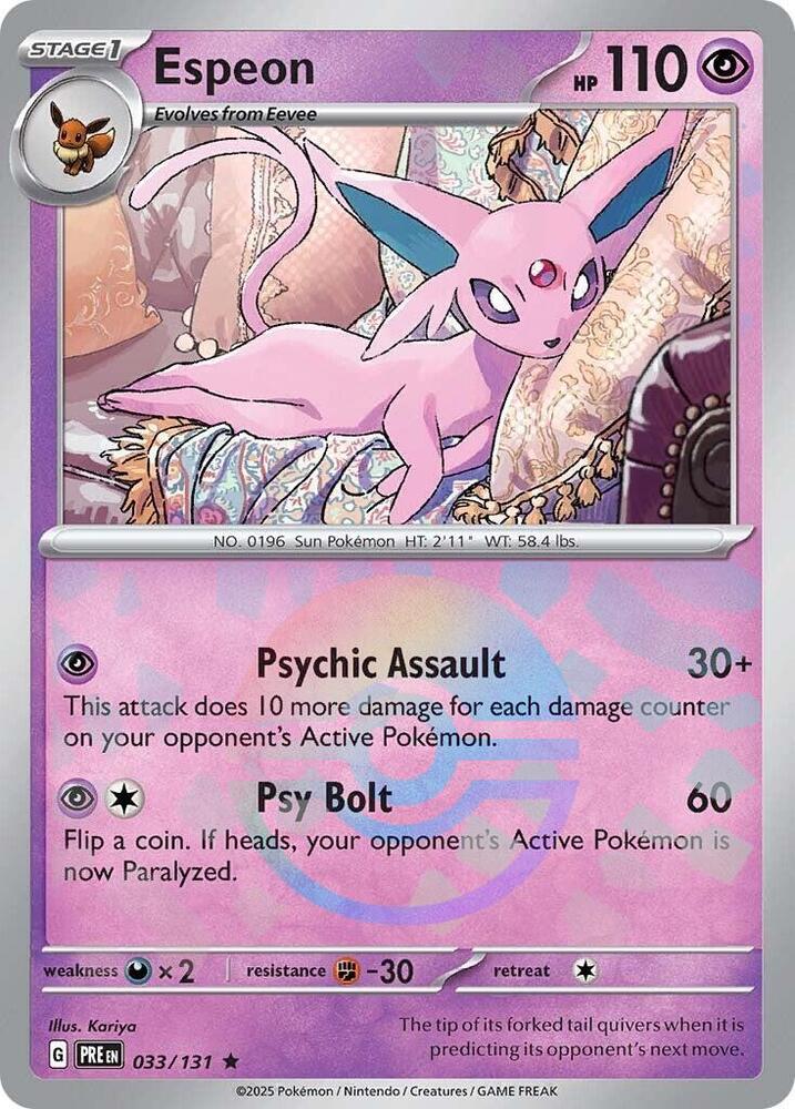 Espeon 033 - Poke Ball Pattern by The Cardboard Grind on MYNTED