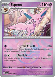 Espeon - 033/131 (Master Ball Pattern) - SV: Prismatic Evolutions (PRE) by SAFAQATI on MYNTED