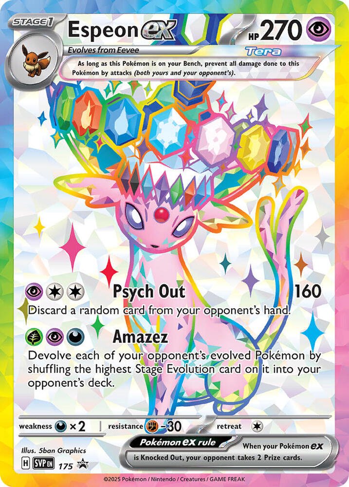 Espeon ex - 175 - SV: Scarlet & Violet Promo Cards (SVP) by Poké Dubai on MYNTED