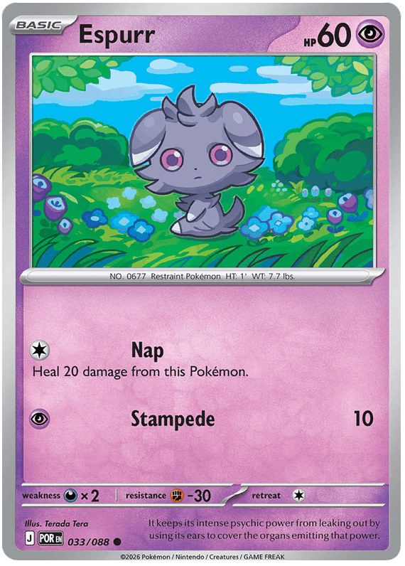 Espurr 033/088 Common | Mega Evolution – Perfect Order by Worth the XP on MYNTED