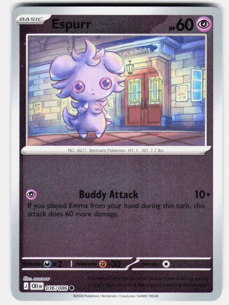Espurr - 036/086 (Reverse Holo) - Chaos Rising (CRI) ME04 by SAFAQATI on MYNTED