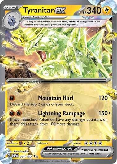 tyranitar ex obsidian flames 066/197
