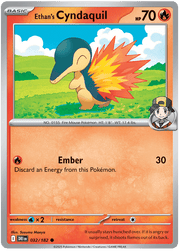 Ethan's Cyndaquil 032/182 Common | Scarlet & Violet – Destined Rivals by Worth the XP on MYNTED