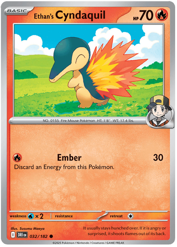 Ethan's Cyndaquil 032/182 Common | Scarlet & Violet – Destined Rivals by Worth the XP on MYNTED