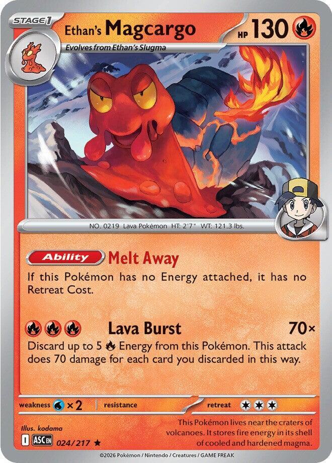 Ethan's Magcargo 024/217 - Ascended Heroes - Energy Symbol Pattern by Light Collectibles on MYNTED