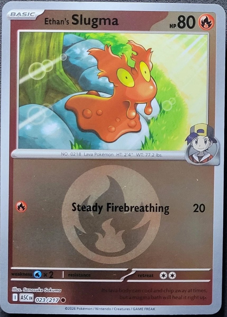 Ethan's Slugma - 023/217 (Energy Symbol Pattern) - ME: Ascended Heroes ...
