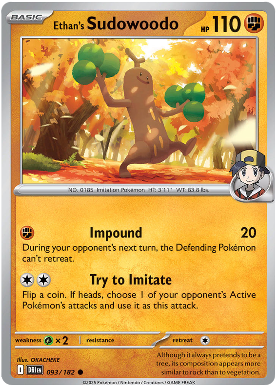 Ethan's Sudowoodo 093/182 Common | Scarlet & Violet – Destined Rivals by Worth the XP on MYNTED