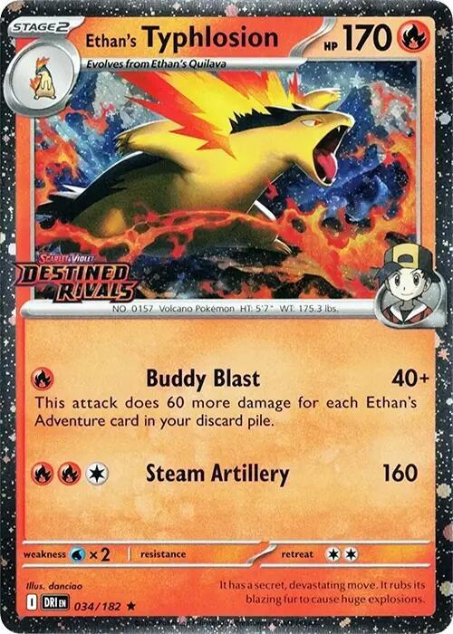 Ethan's Typhlosion (Stamped) 034/182 Destined Rivals by The Cardboard Grind on MYNTED