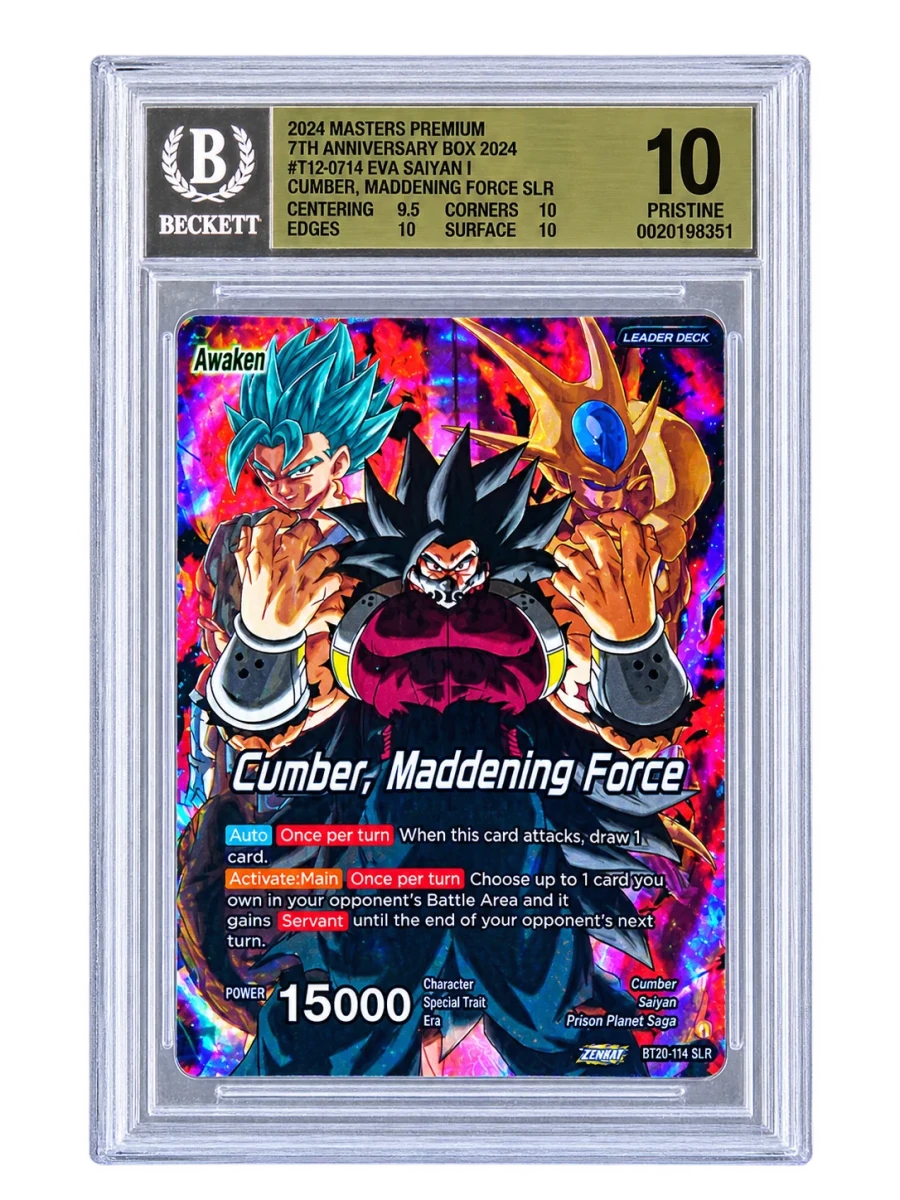 Evil Saiyan // Cumber, Maddening Force BT20-114 (Expansion Deck Box Set 24: Premium 7th Anniversary Box 2024) — BGS 10 (Pristine) by Dubai Pop on MYNTED