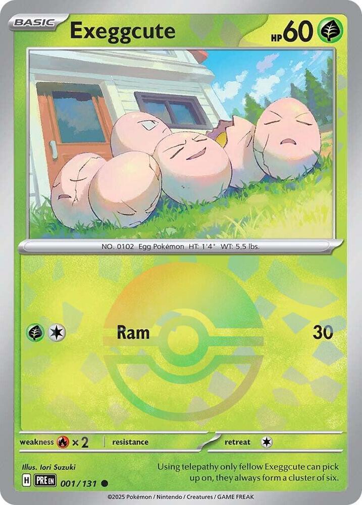 Exeggcute - 001/131 (Poke Ball Pattern) - SV: Prismatic Evolutions (PRE) by SAFAQATI on MYNTED